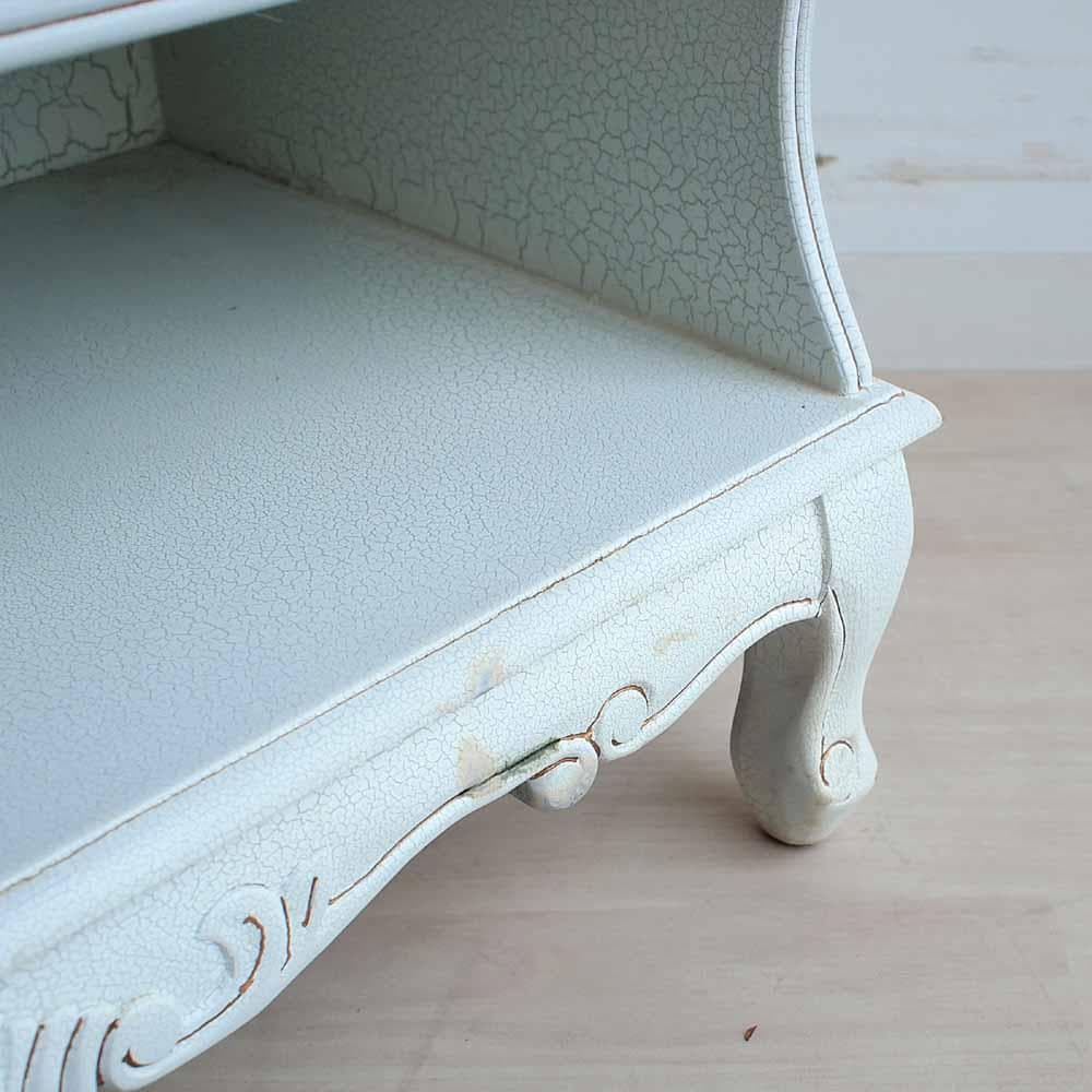 ロココ調 シューズラック 花ペイント 猫脚 白家具 姫系 ZR24186