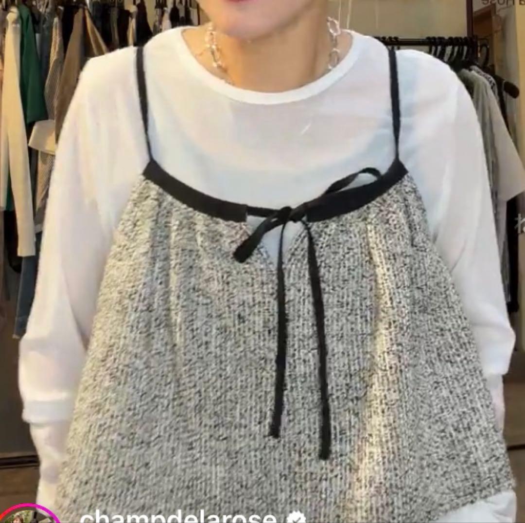 新品　シアントウキョウさんのキャミソール　ブラック