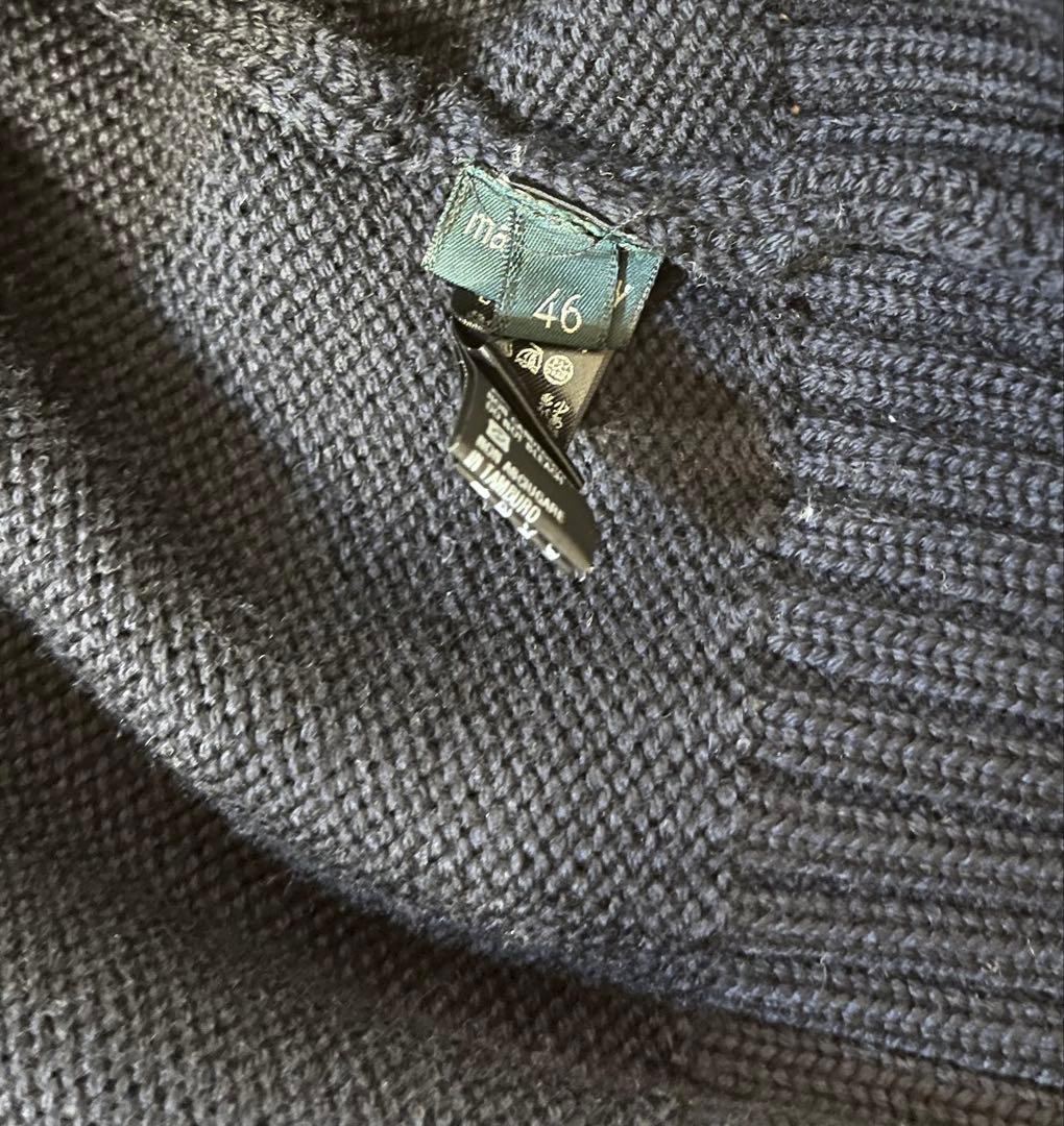 ザノーネ ZANONE ヴァージンウール100% ネイビー ニット サイズ46