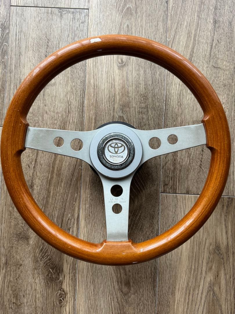 ✨昭和レトロOBA製ウッドハンドル⛽️トヨタ純正付