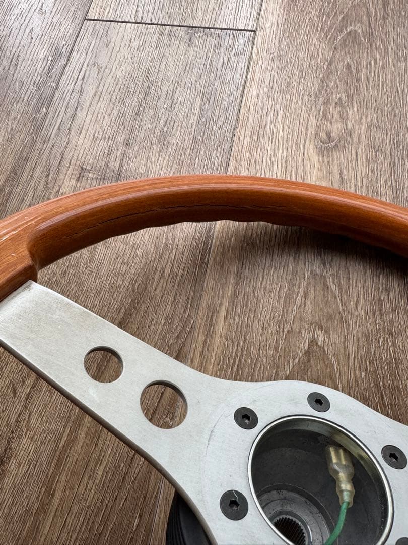 ✨昭和レトロOBA製ウッドハンドル⛽️トヨタ純正付