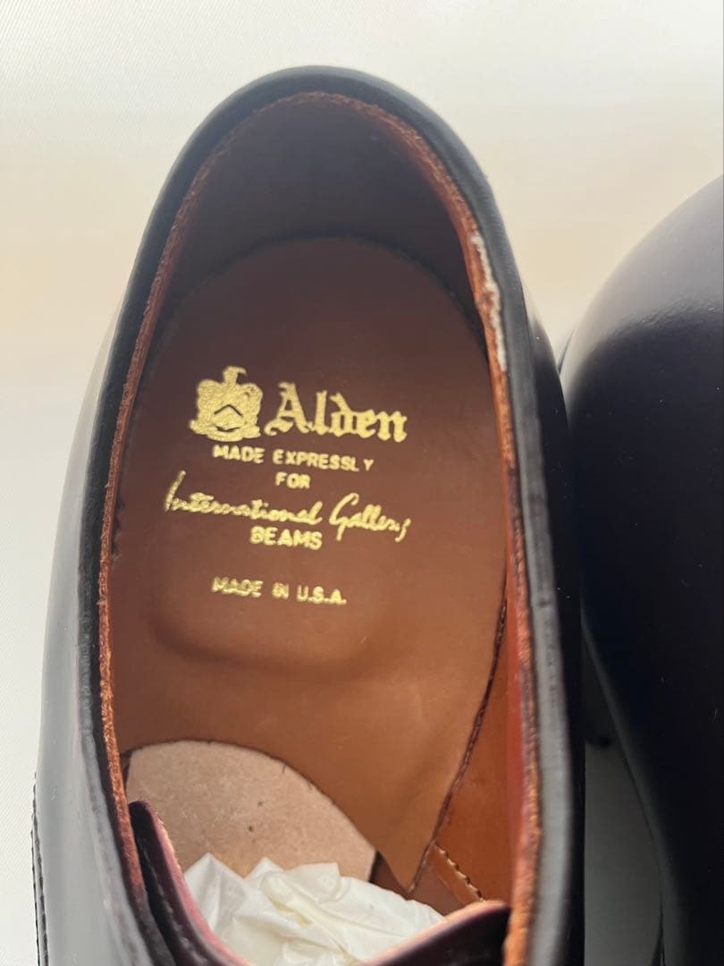 新品未使用 Alden 54322 BEAMS別注 Uチップ 7.5D正規店購入