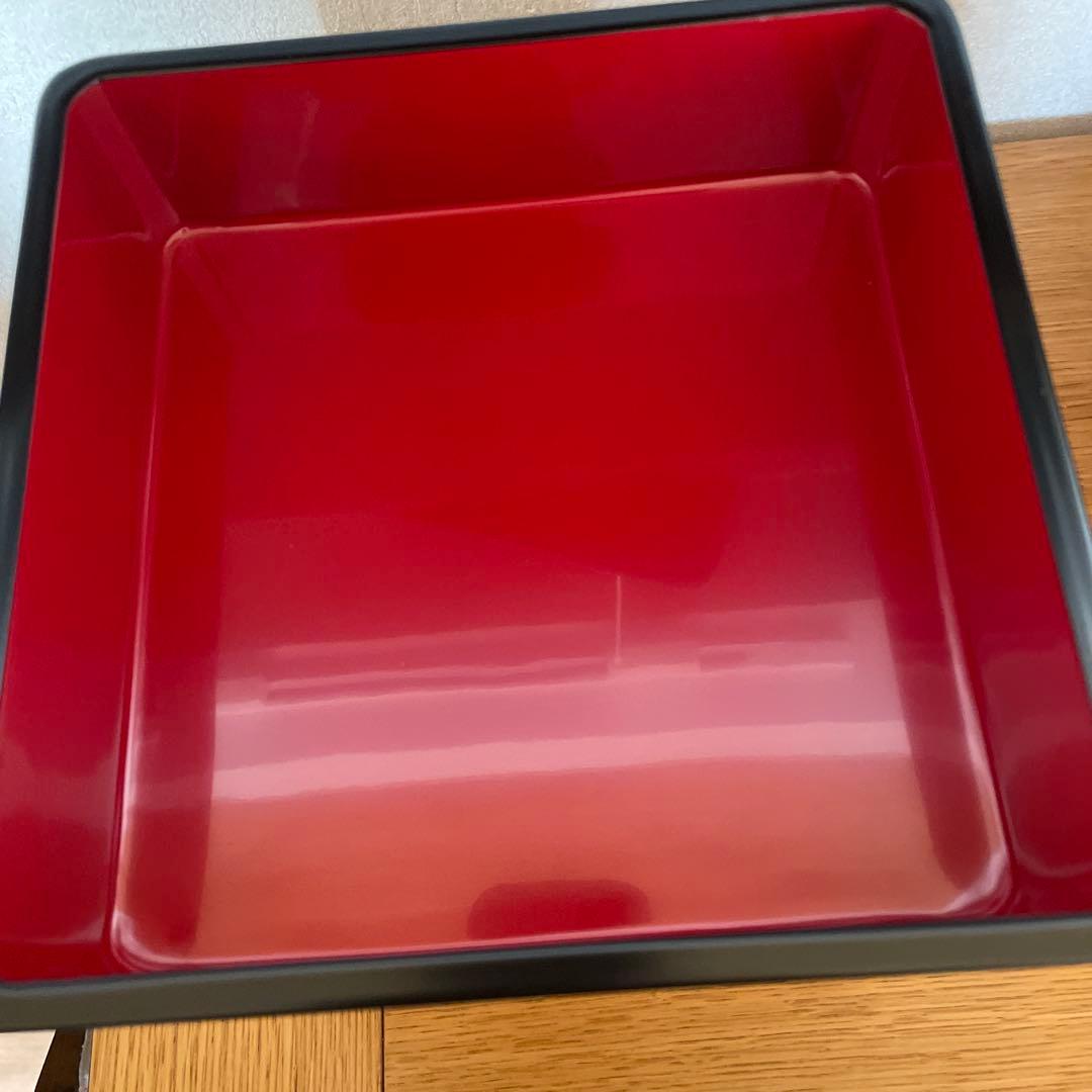 新品未使用　漆　会津漆器　天然木　重箱6.5寸　お正月　おせち