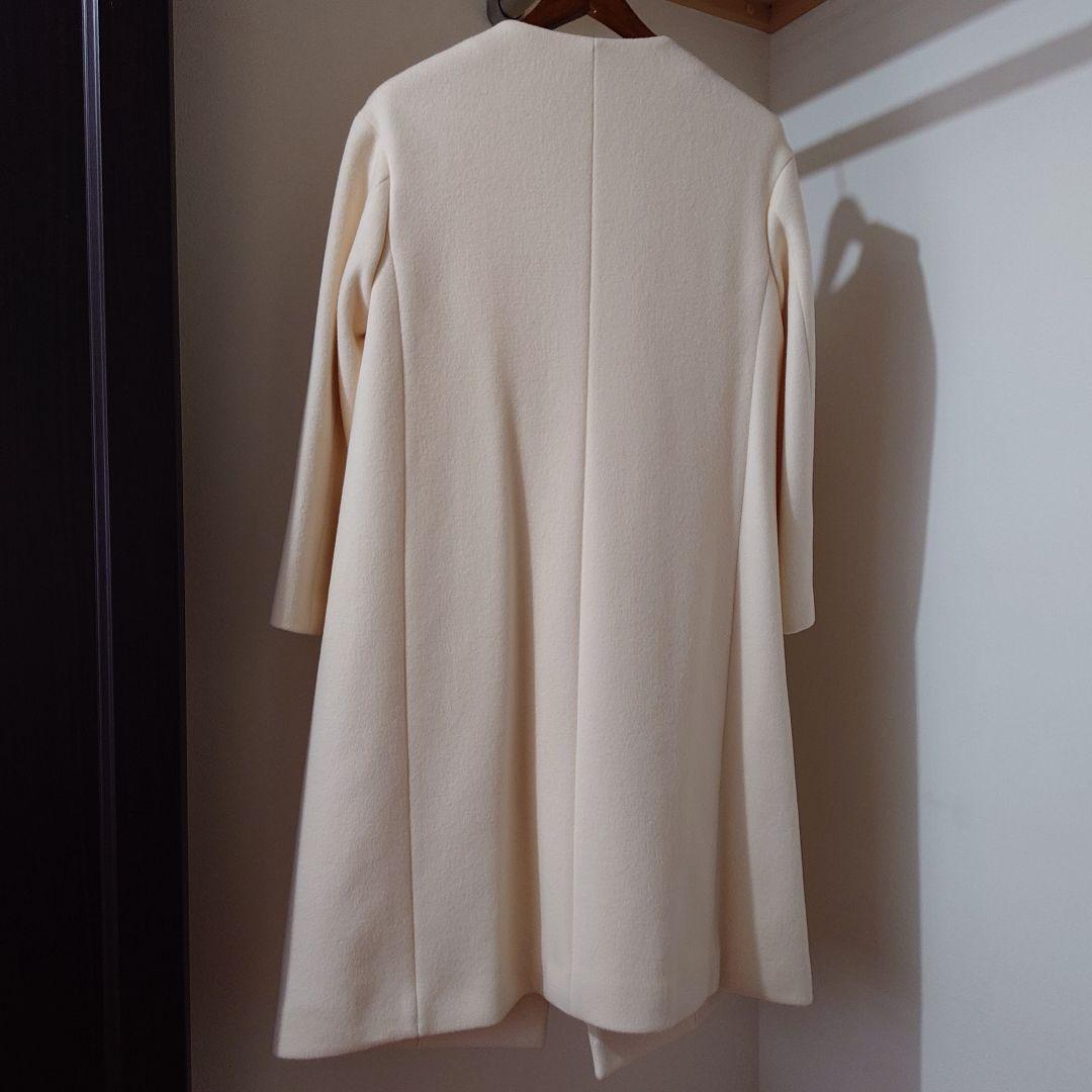 美品ESTNATION　ホワイト　コート　サイズ38 毛100%