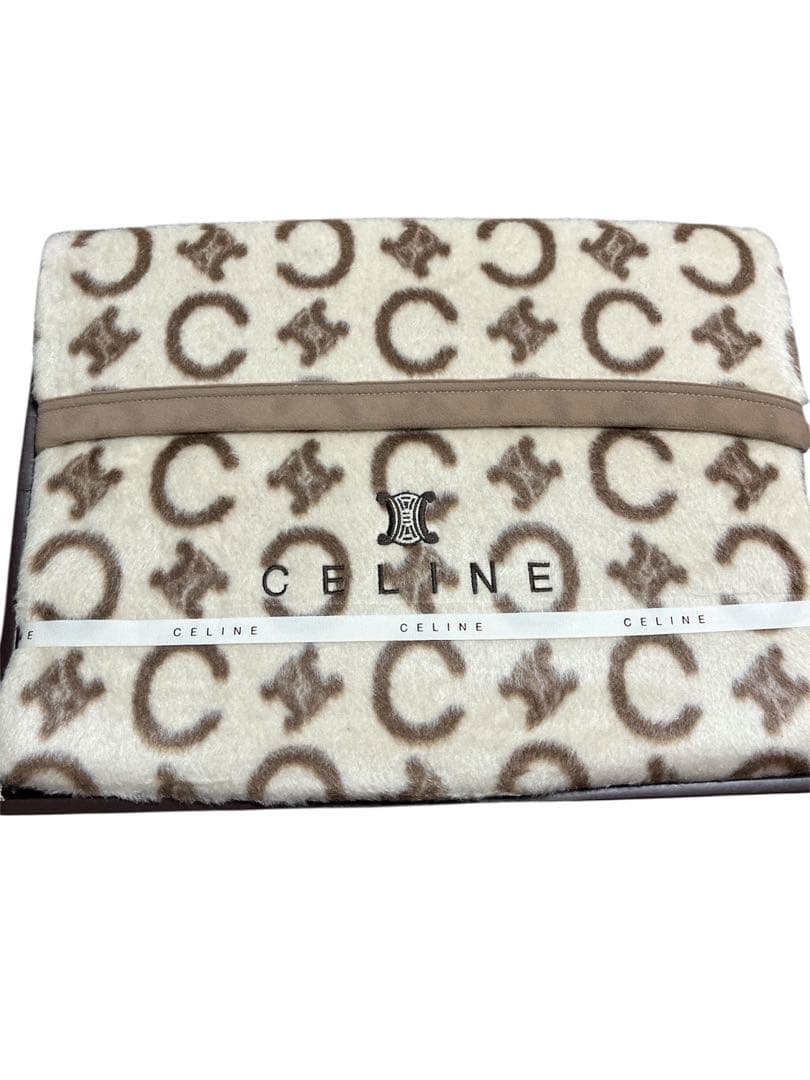 CELINE シルク毛布 140cm x 200cm セリーヌ マカダム柄