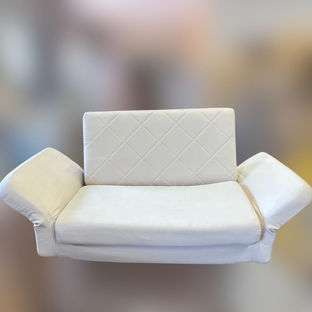 R【新品・未使用】肘リクライニングソファベッド 二人掛け