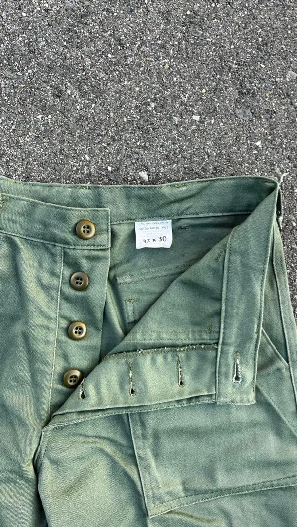 【デッドストック】60s USミリタリー ベイカーパンツ 32x30