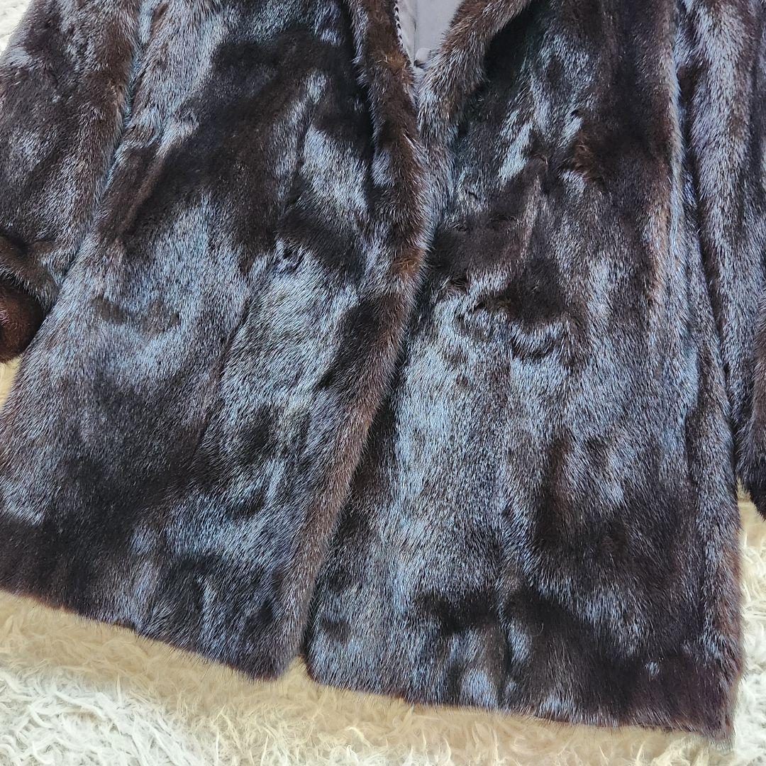 HARAJUKU MOTHER❣️サガミンク　ファーコート　L　ダークブラウン