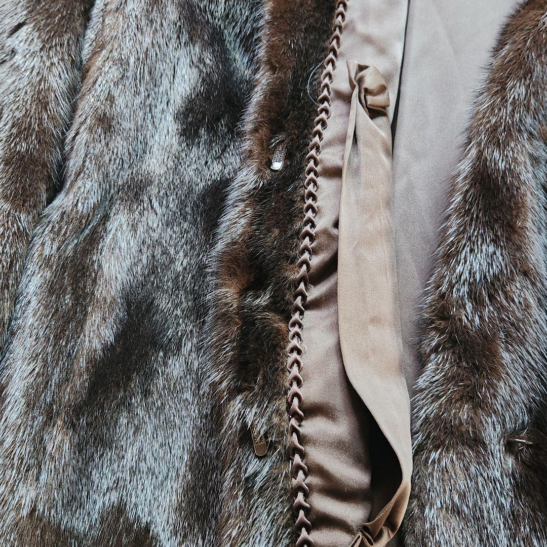 HARAJUKU MOTHER❣️サガミンク　ファーコート　L　ダークブラウン