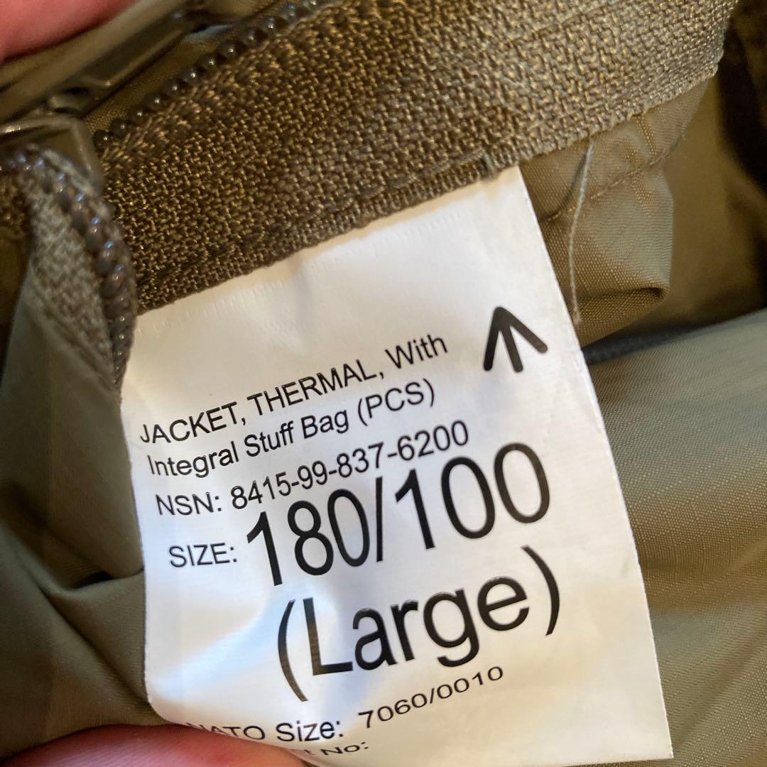 試着のみ　イギリス軍 PCS ThermalJacket サーマルジャケット L