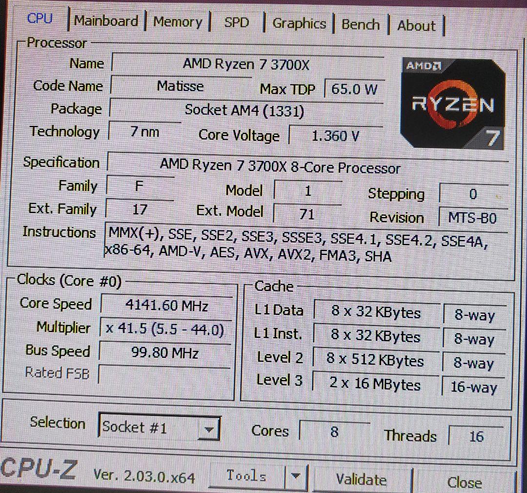 スマホ・タブレット・パソコン Ryzen 7 3700X