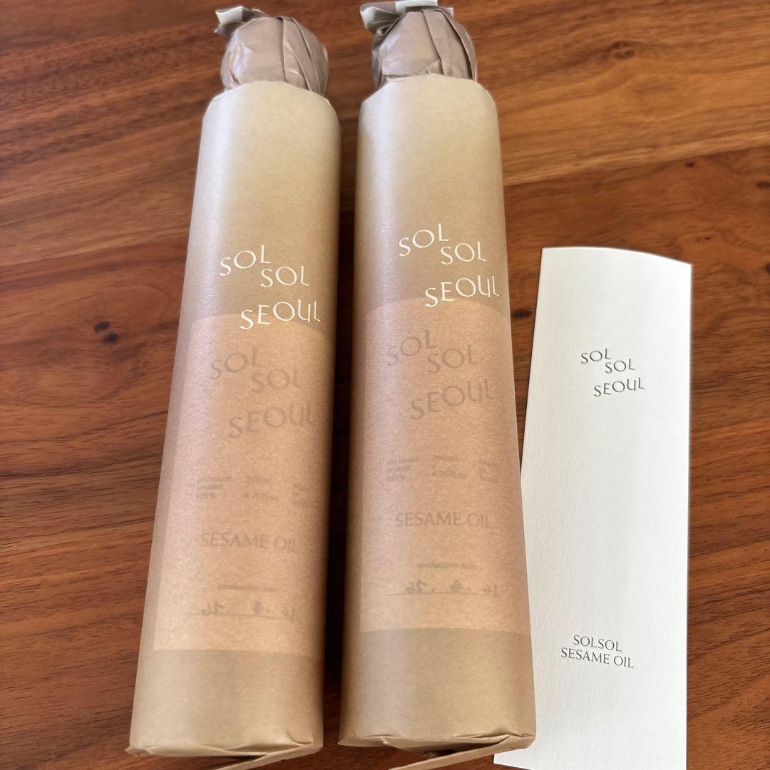 ソルソルソウル SOLSOLSEOUL ごま油2本　クリームキャップ　単品販売可