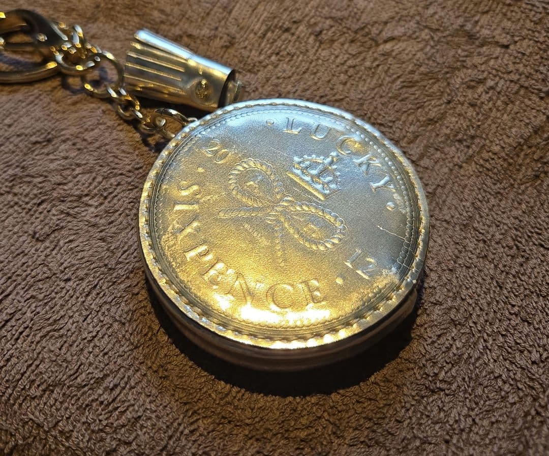 未使用】ANYA HINDMARCH ラッキーペニー ケース キーホルダー