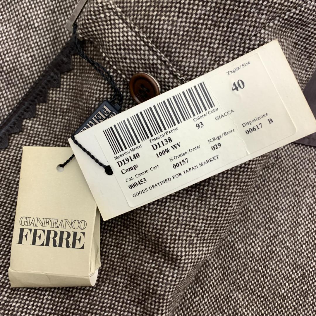 LA8506 新品タグ付 ジャンフランコフェレ テーラードジャケット 茶 40