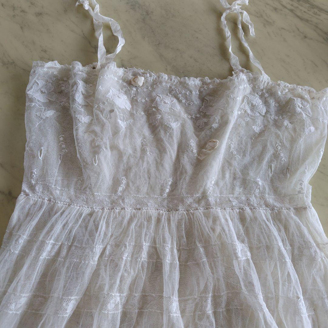 フランスアンティーク　チュールドレス