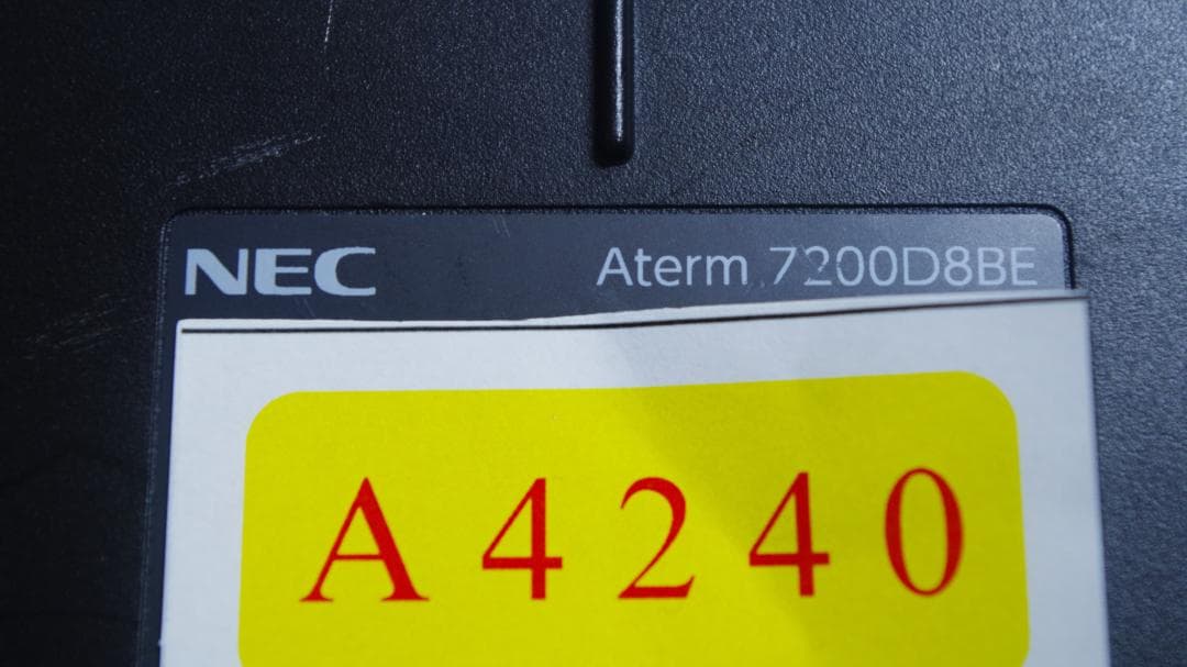 A4240 NEC PA-7200D8BE Wi-Fi7対応 無線LANルーター