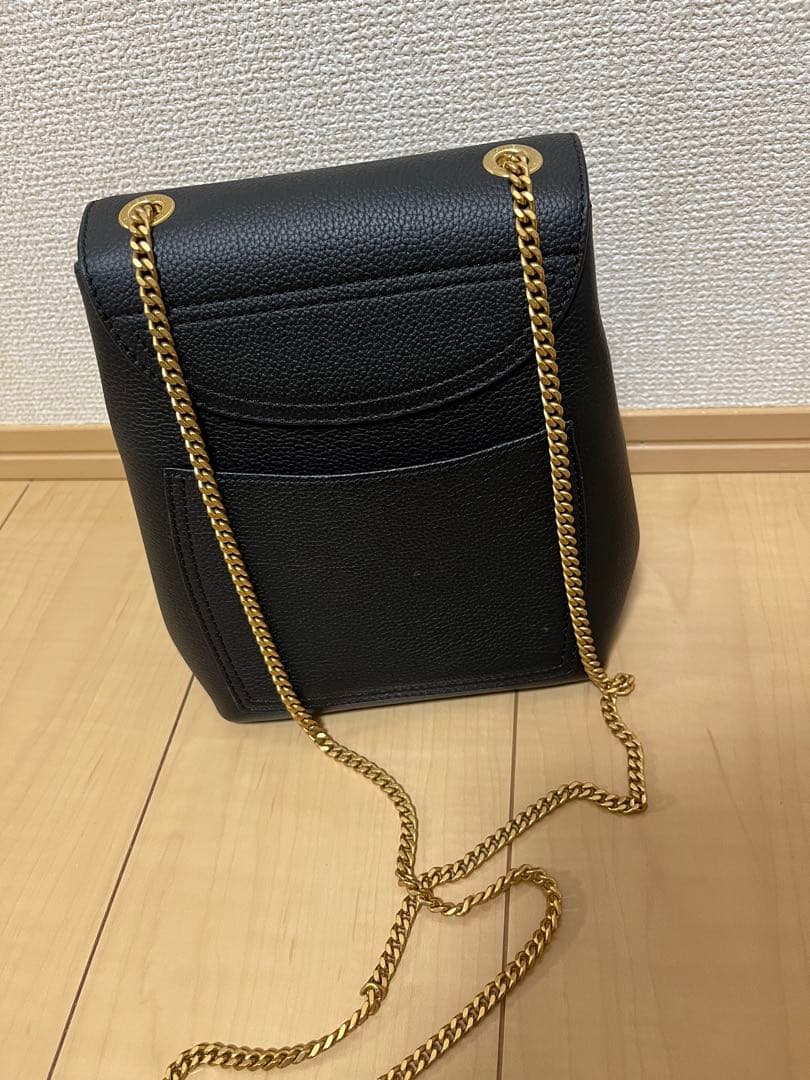 Moko　 ポレーヌ　ブラック オールレザーショルダーバッグ