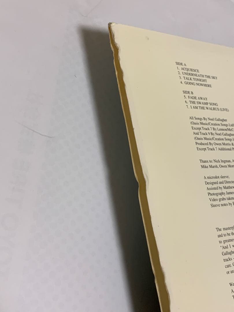 Oasis THE MASTERPLAN レコード1998年