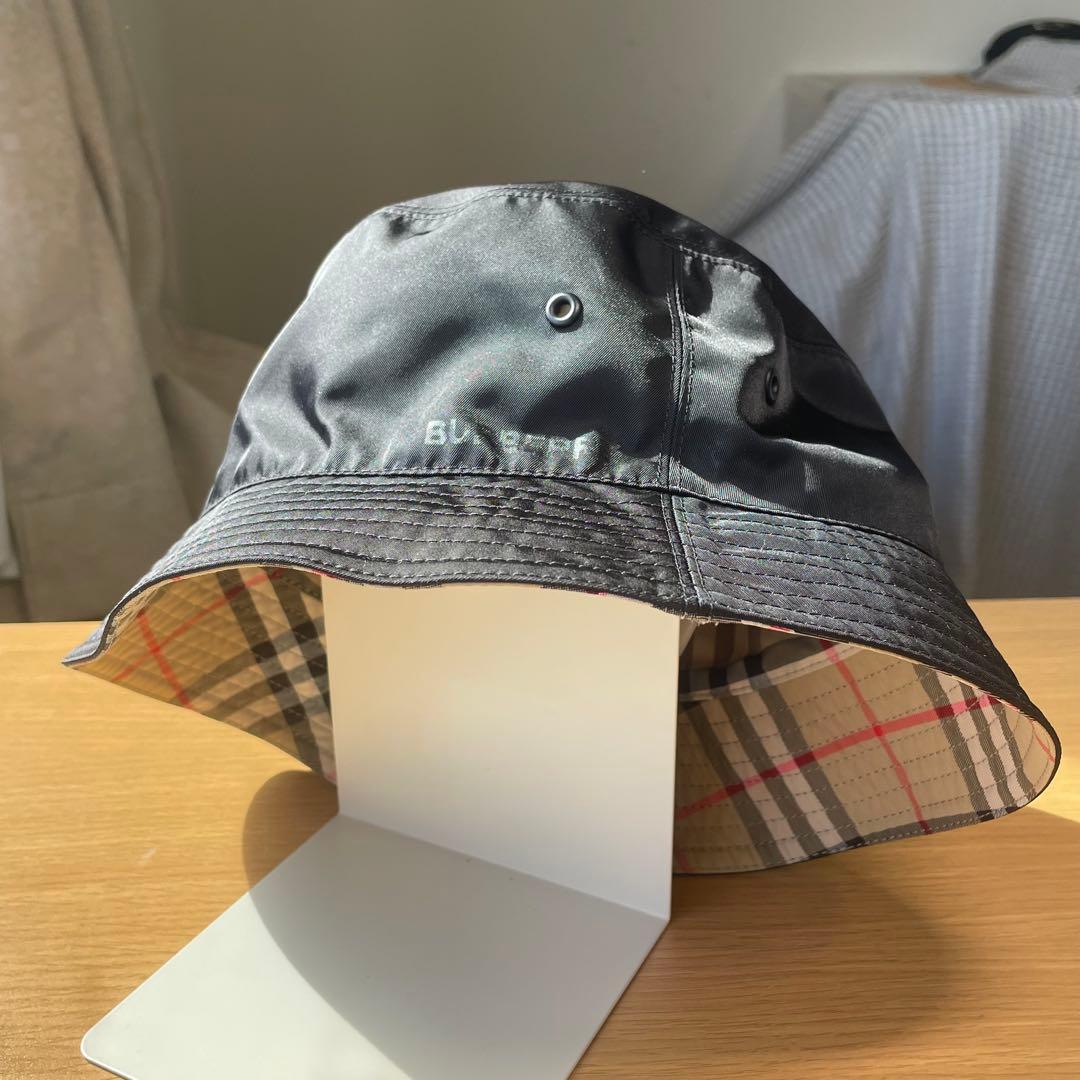 【美品】Burberry バーバリー　バケットハット　リバーシブル　チェック柄
