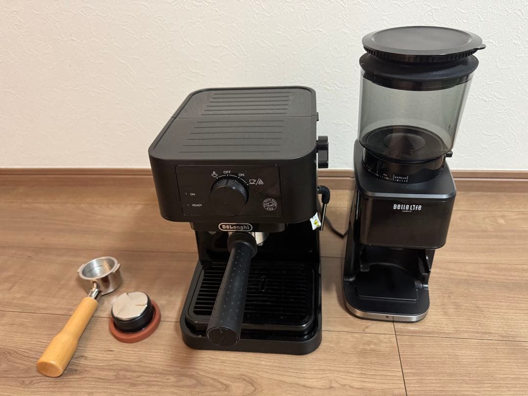デロンギ　エスプレッソマシン　電動グラインダーセット