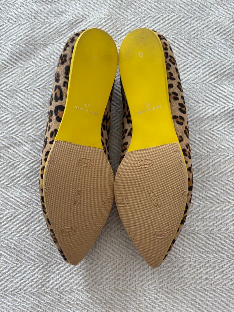 【新品】ガリャルダガランテ　レオパード柄ハラコフラットシューズ