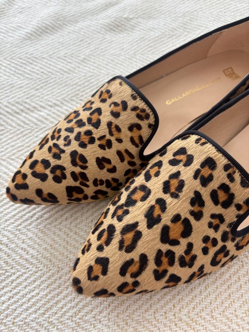 【新品】ガリャルダガランテ　レオパード柄ハラコフラットシューズ