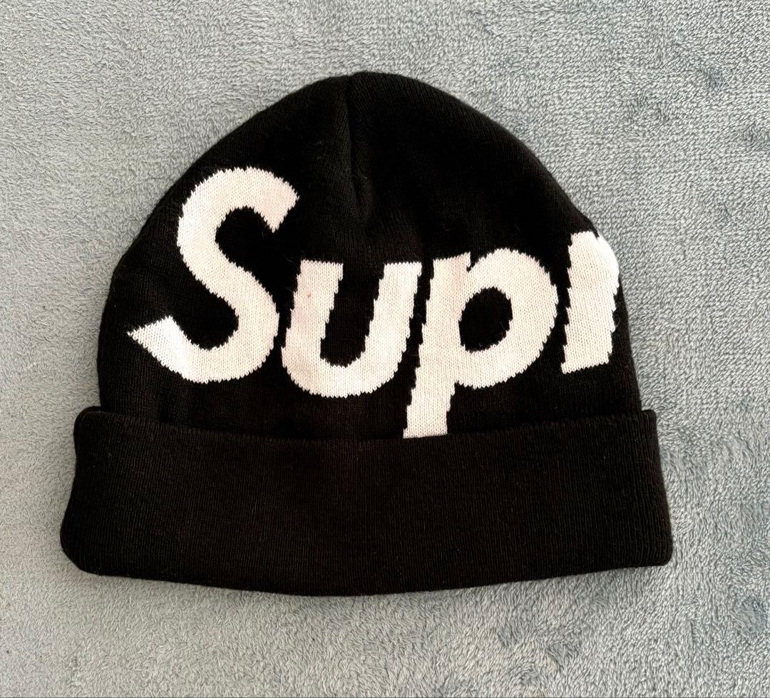 【大人気】Supreme Big Logo Beanie Black