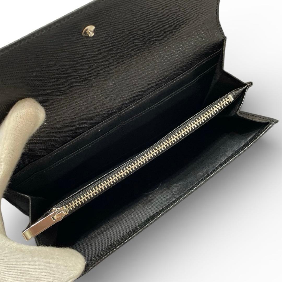 【美品】BURBERRY バーバリー　長財布　ノバチェック　ブラック　レザー　黒