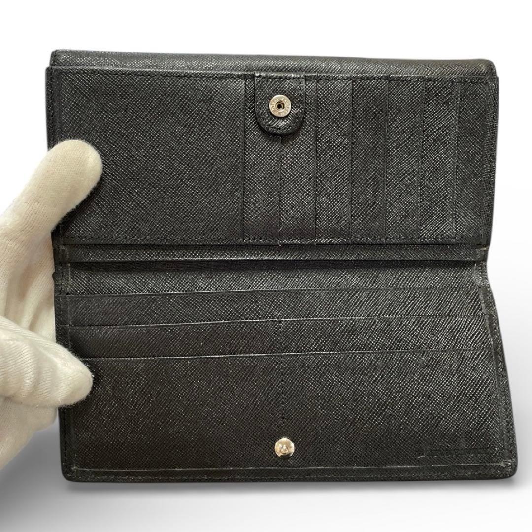 【美品】BURBERRY バーバリー　長財布　ノバチェック　ブラック　レザー　黒