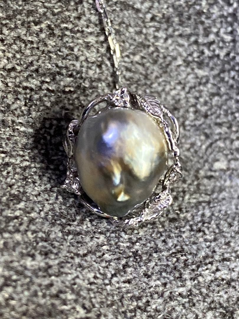 最終価格 バロックパール K14WG ダイヤ タイタック