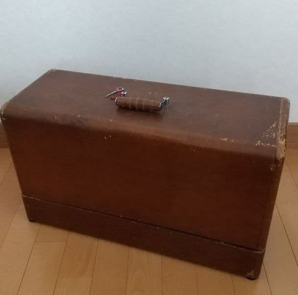 【希少】オシャレ アンティークミシン 木箱付き リッカーミシン 鍵付き
