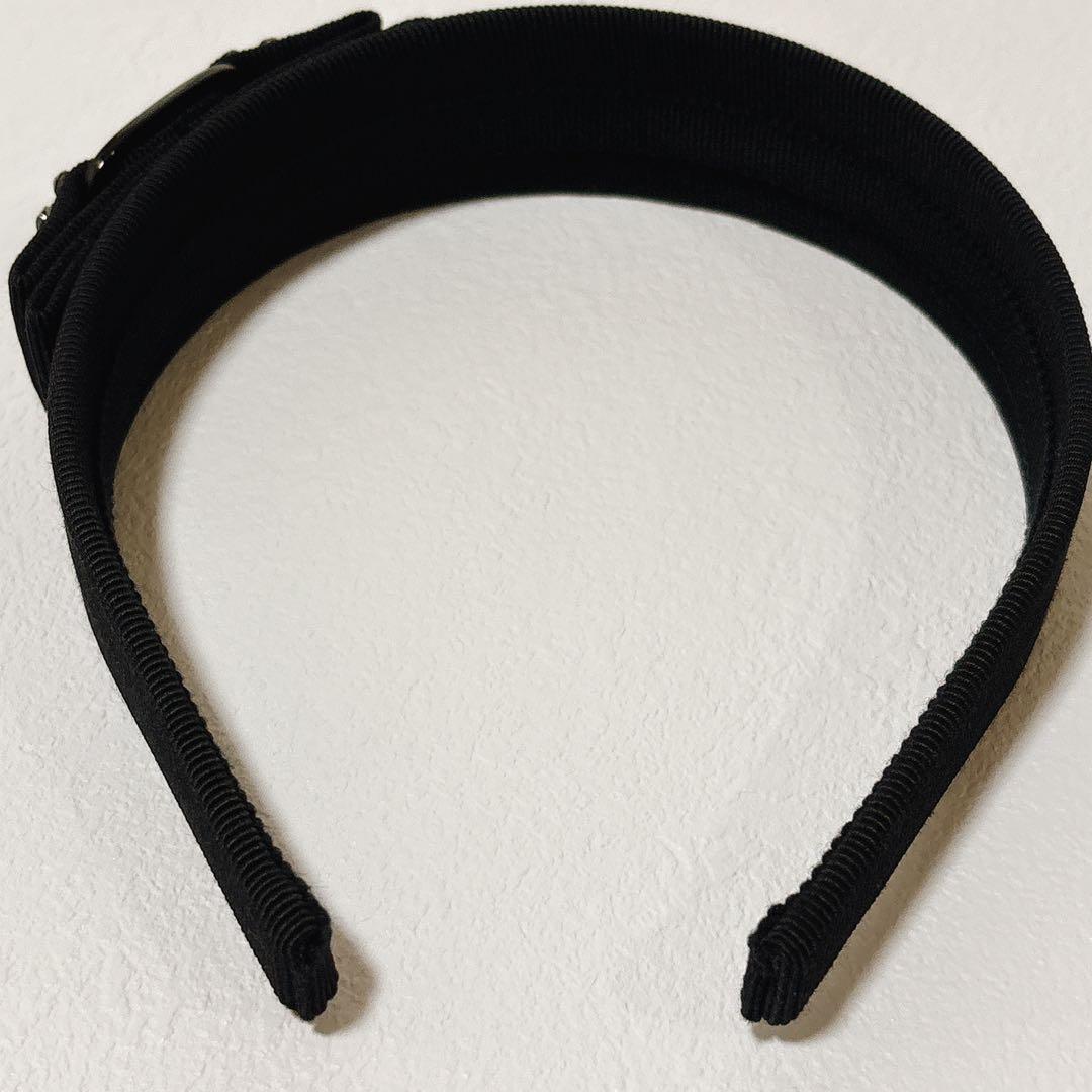 美品✨フェラガモ ヴァラリボン カチューシャ ビジュ ストーン ブラック