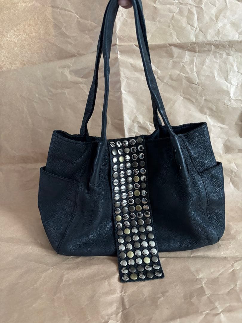 TRES トレ スタッズ レザー トートバッグ