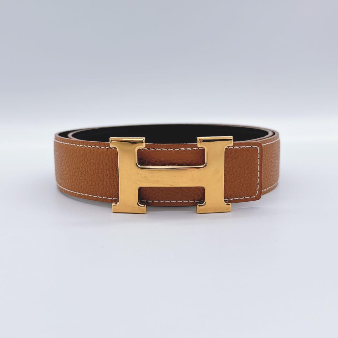 ❤️良品❤️エルメス　コンスタンス　Hベルト　リバーシブル　ブラック　ブラウン　革