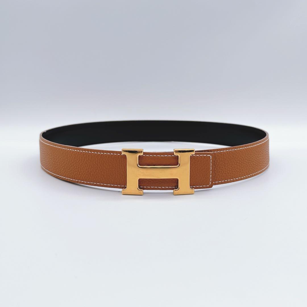 ❤️良品❤️エルメス　コンスタンス　Hベルト　リバーシブル　ブラック　ブラウン　革