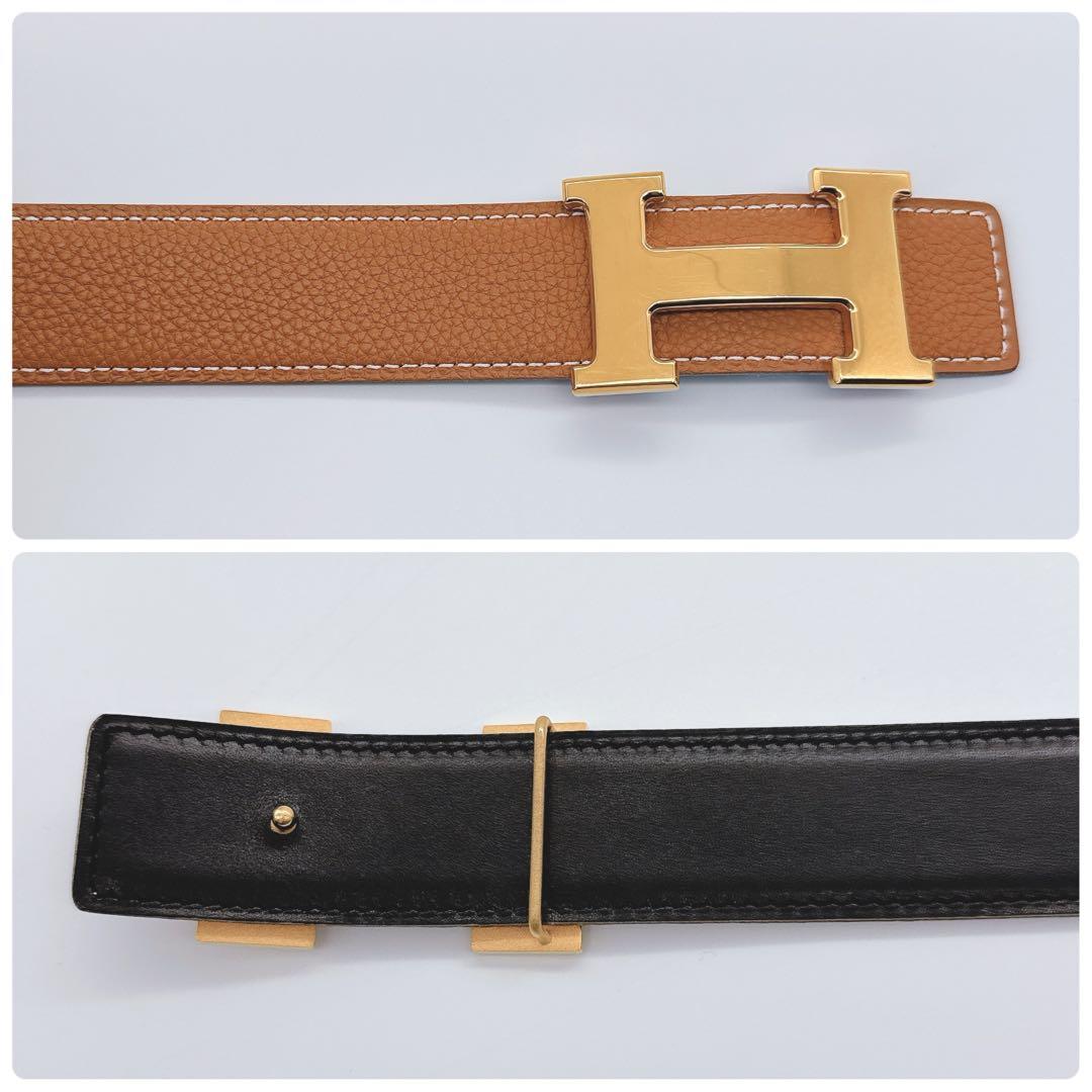 ❤️良品❤️エルメス　コンスタンス　Hベルト　リバーシブル　ブラック　ブラウン　革