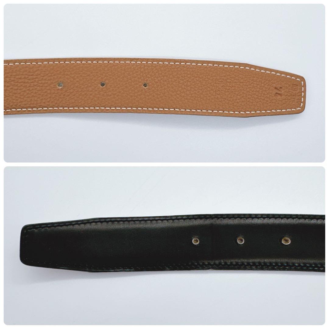❤️良品❤️エルメス　コンスタンス　Hベルト　リバーシブル　ブラック　ブラウン　革