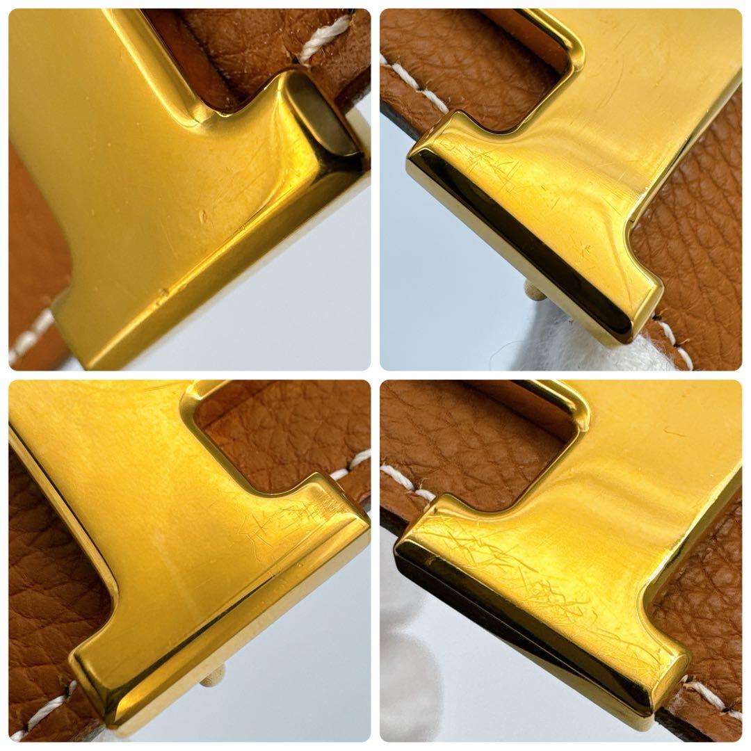 ❤️良品❤️エルメス　コンスタンス　Hベルト　リバーシブル　ブラック　ブラウン　革