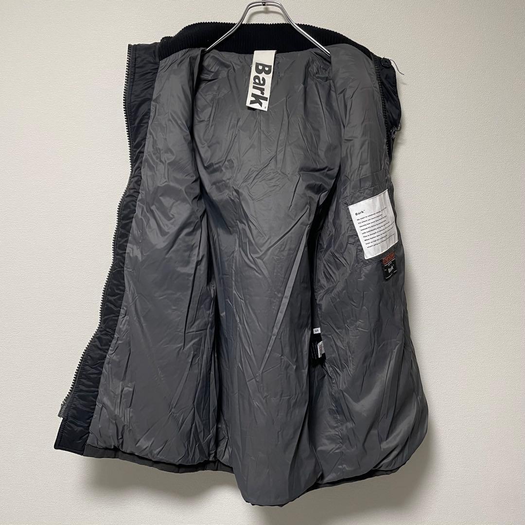 Bark バーク ショートダッフルコート 異素材切替 Thermore ブラック