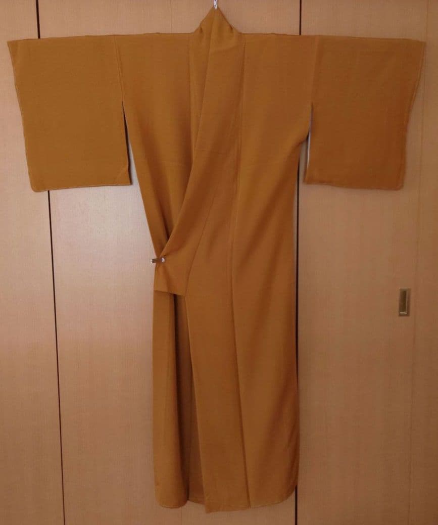 【新品未使用極美品】色無地フルセット　一つ紋　正絹　袷　唐織六通袋帯