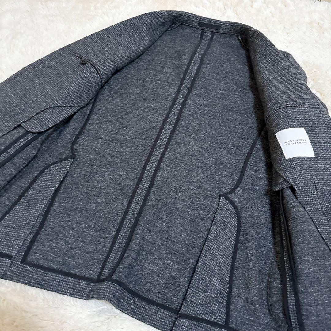 未使用級☆マッキントッシュフィロソフィー テーラード チェック ウール L