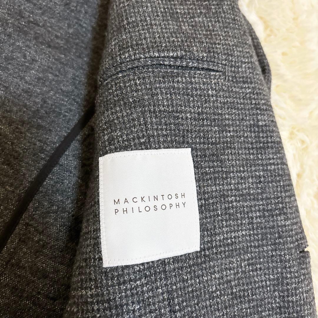 未使用級☆マッキントッシュフィロソフィー テーラード チェック ウール L