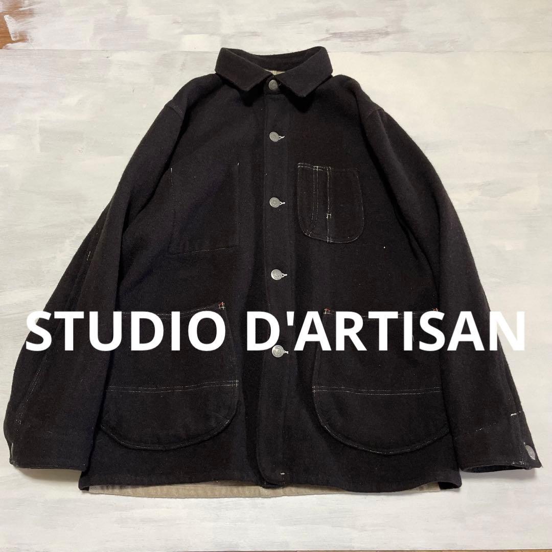 美品 STUDIO D'ARTISAN ウール カバーオール　L ビンテージ