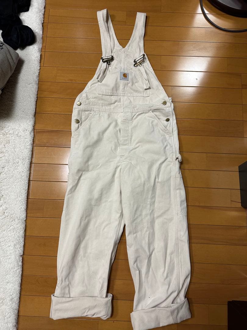 Carhartt ホワイト オーバーオール　M