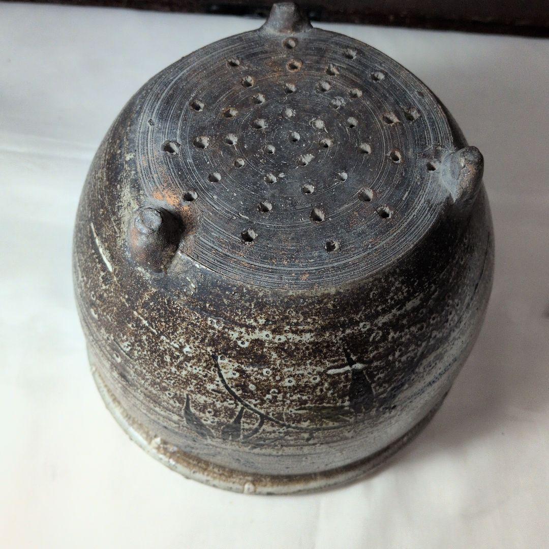 津軽の古い焼き物　悪戸焼　湯通し　紅葉の図