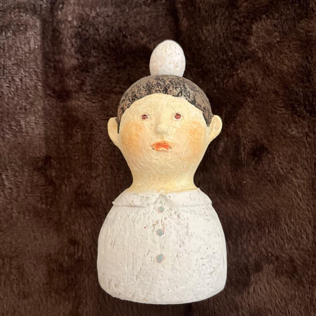 おるがん社　にしおゆき作　陶人形　置物　可愛い