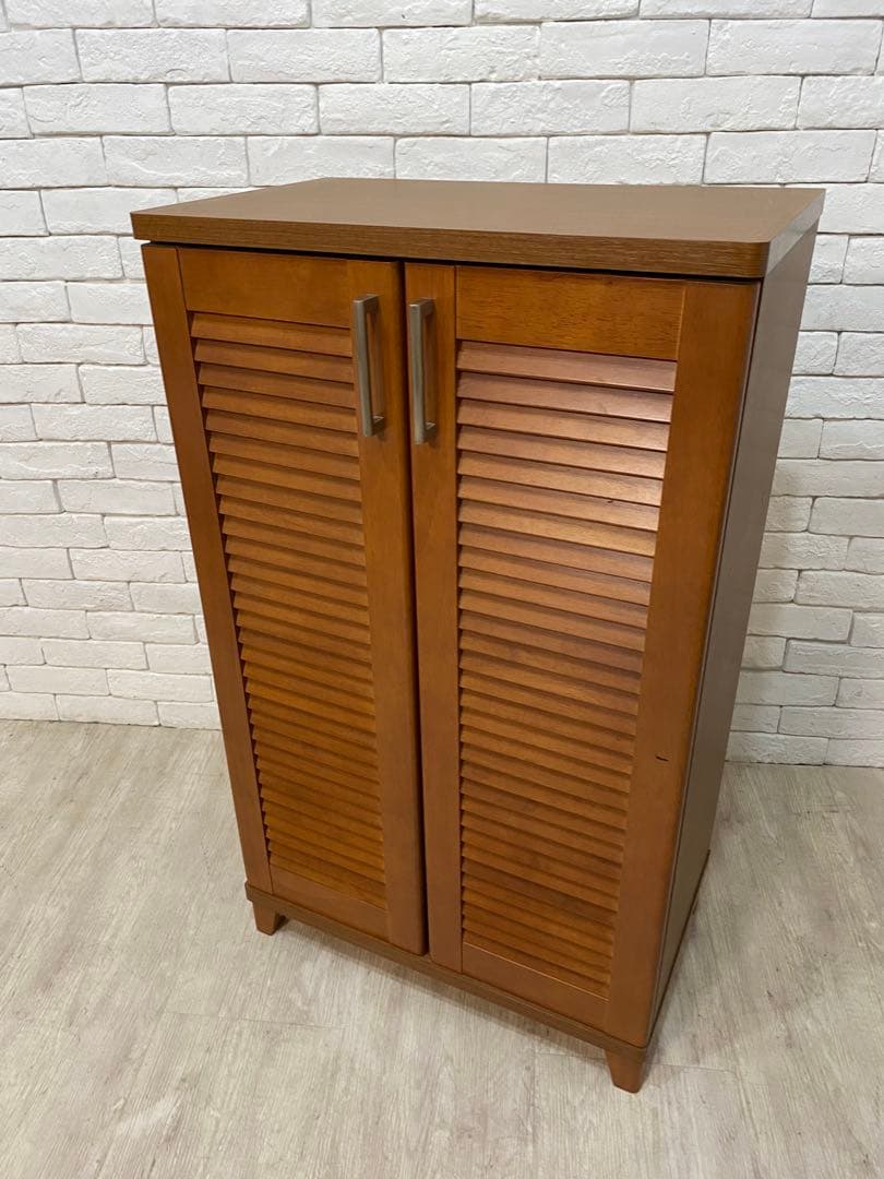 【東京都内23区配送無料】シューズボックス　玄関　ルーバー　下駄箱　18足収納