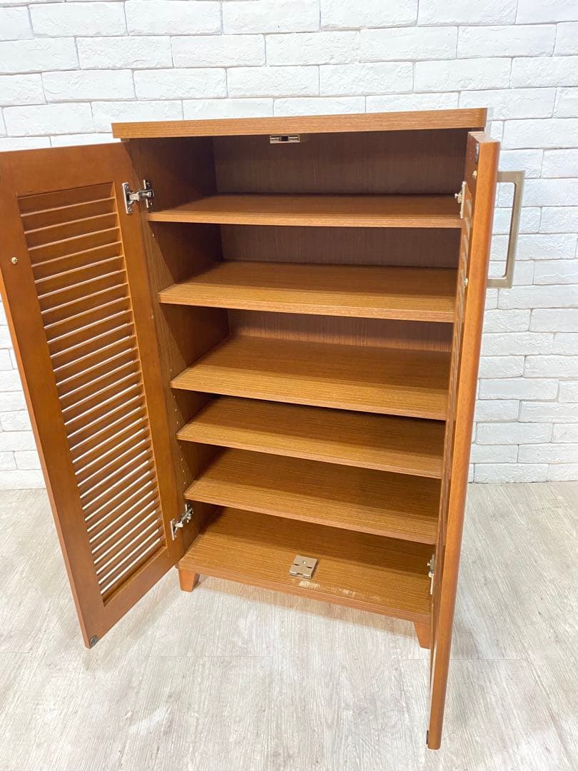 【東京都内23区配送無料】シューズボックス　玄関　ルーバー　下駄箱　18足収納