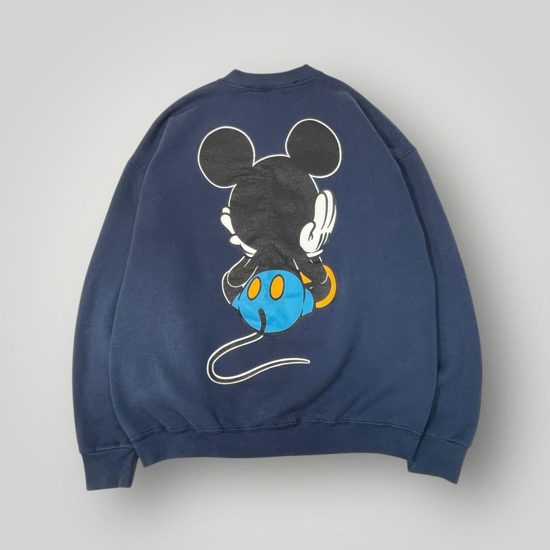 90s Disney MICKEY & CO. 青パンミッキー スウェット XL