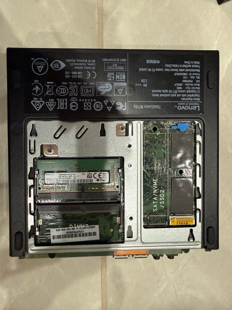 レノボ ThinkCentre M710q Tiny i3-7100T 5台